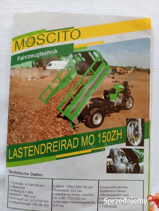 Motocykl trójkołowy Moscito MO150ZH turystyczny Opole sprzedam