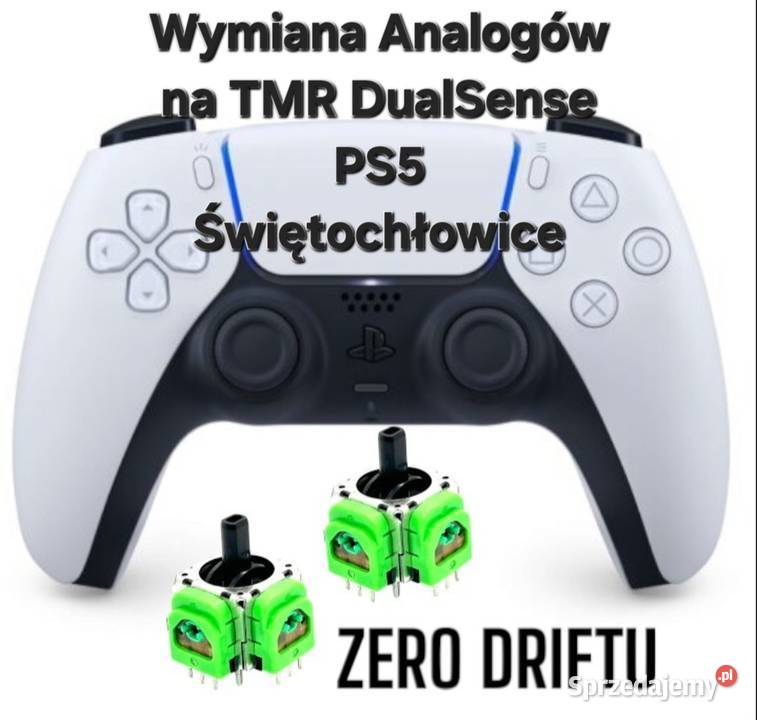 Wymiana w 1h analogów na TMR 70 w DualSense 5 Sony Playstation śląskie Świętochłowice