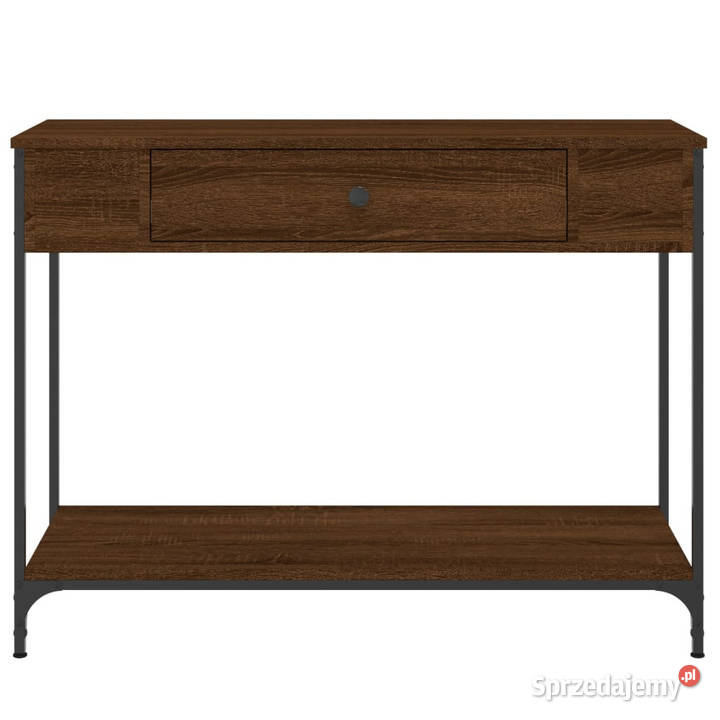 Stolik konsolowy brązowy dąb 100x345x75 WM834164