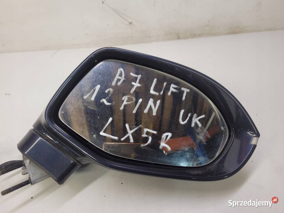 LUSTERKO ZEWNĘTRZNE PRAWE AUDI A7 4G LX5R 12 PIN osobowe