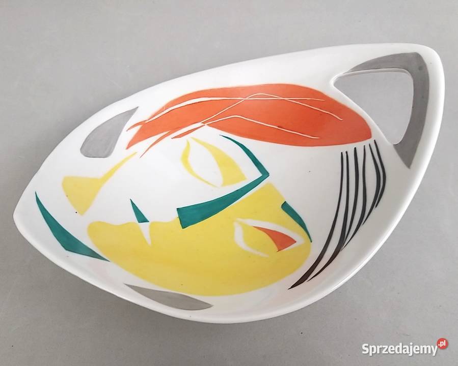 Look Patera miseczka twarz Drasche pikasy lata Porcelana i szkło Bronisze
