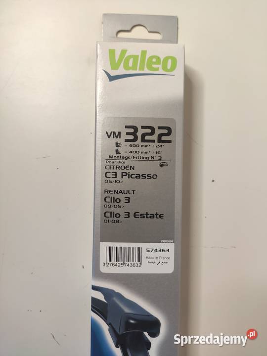 Pióra wycieraczek VALEO Silencio Xtrm VM322 C3 osobowe Mikołów