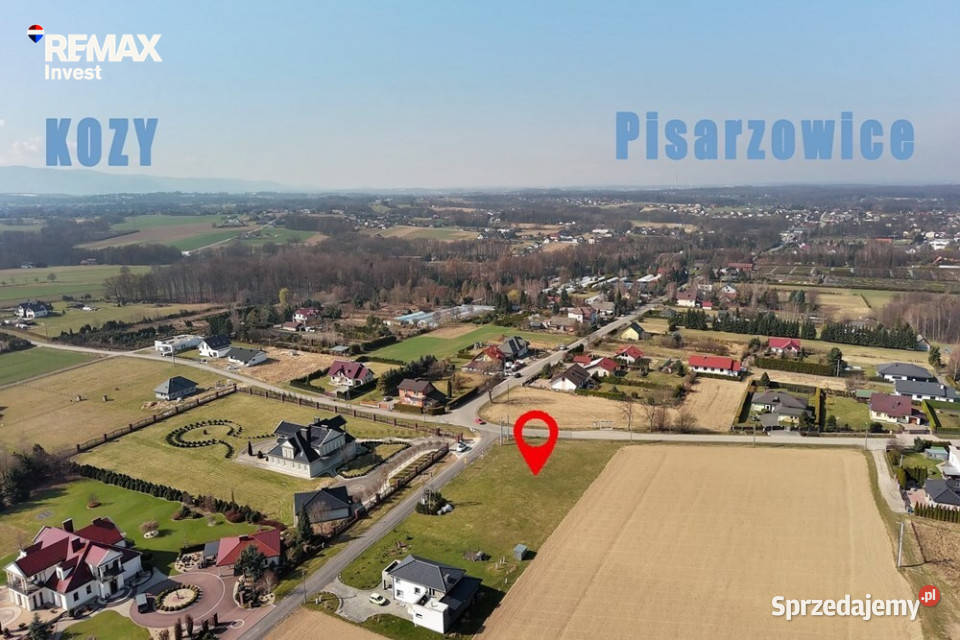 Działka budowlana ok 1206 m w Pisarzowicach Sprzedaż Nieruchomości Pisarzowice