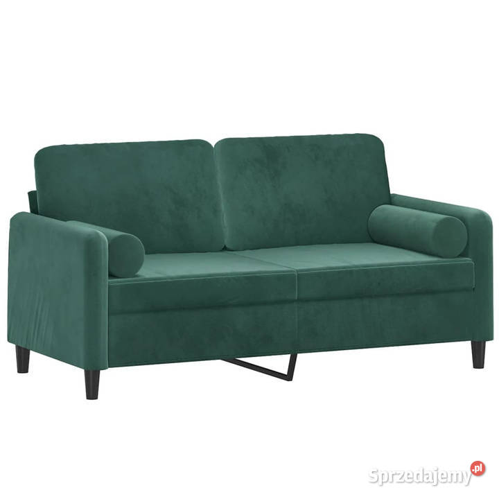 2osobowa sofa z poduszkami ciemnozielona 140 Warszawa