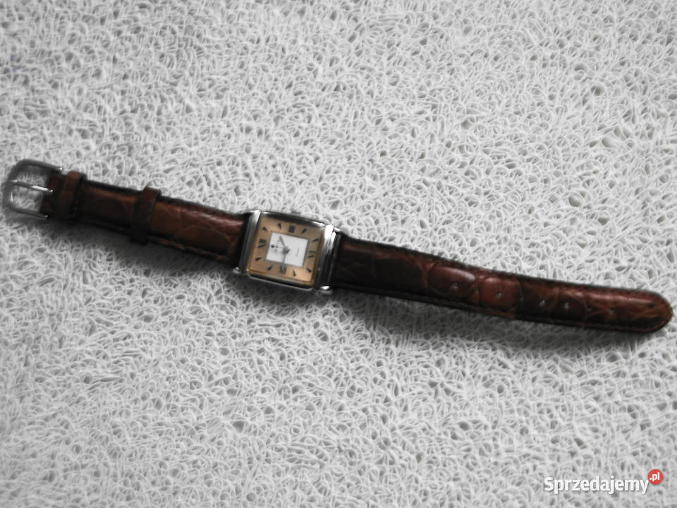 Elegancki zegarek na skórzanym pasku sprawny Warszawa