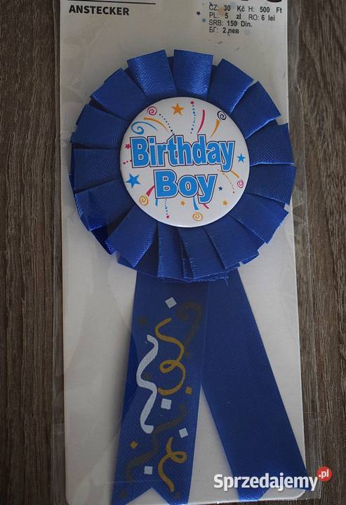 Kotylion Birthday Boy urodziny Chełmno sprzedam