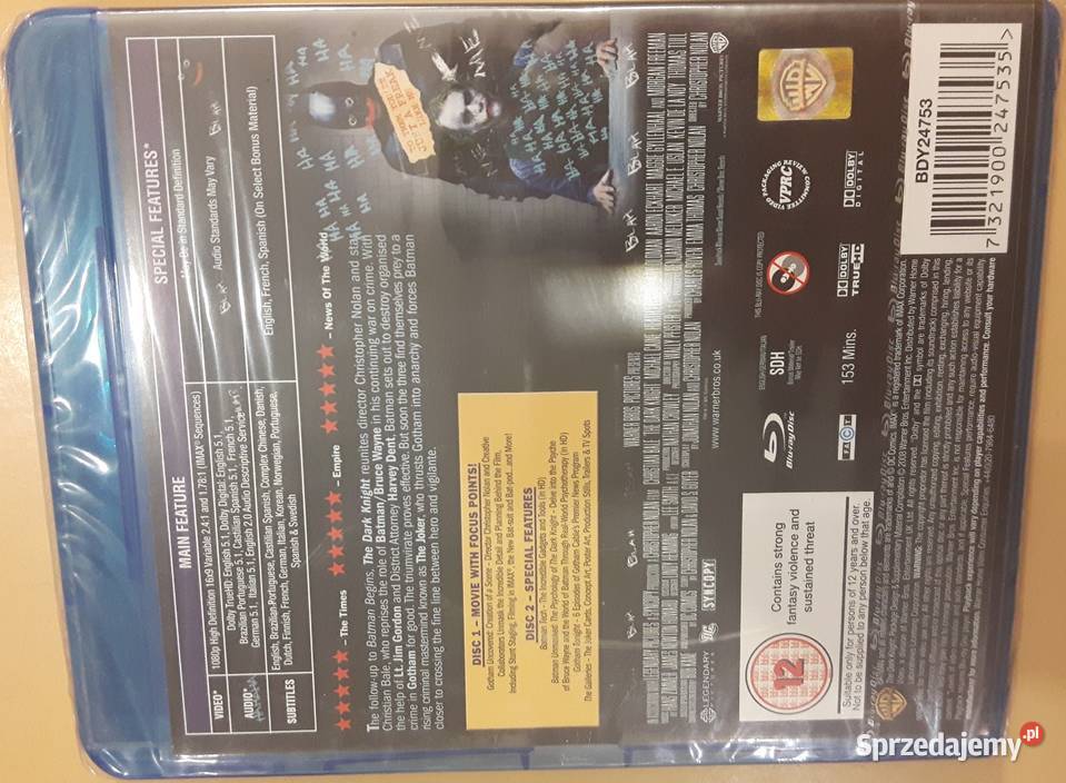 The Dark Knight Mroczny rycerz 2 x BluRay Lutomiersk