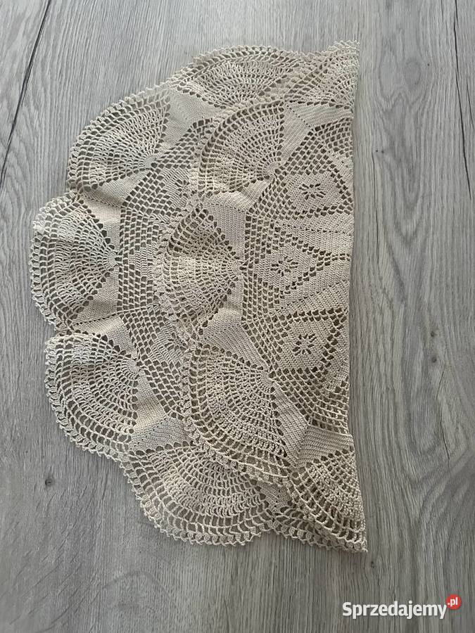 Serweta szydełko śr 45 cepły beż
