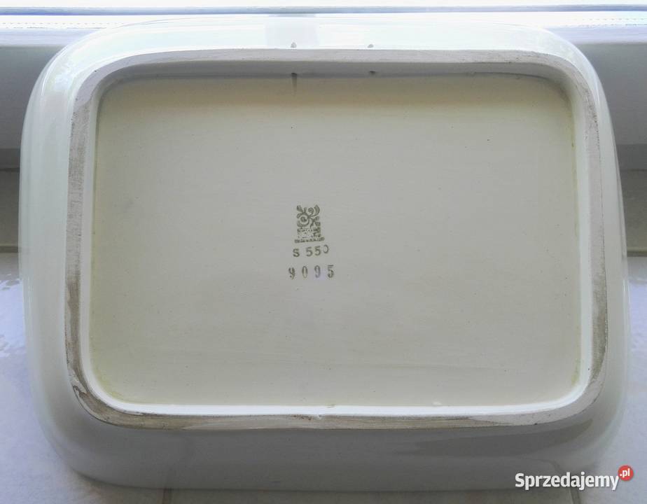 Fajansowy półmisek z dzbankiem Włocławek lata Warszawa