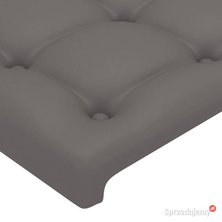 Zagłówek do łóżka z LED szary 83x16x7888