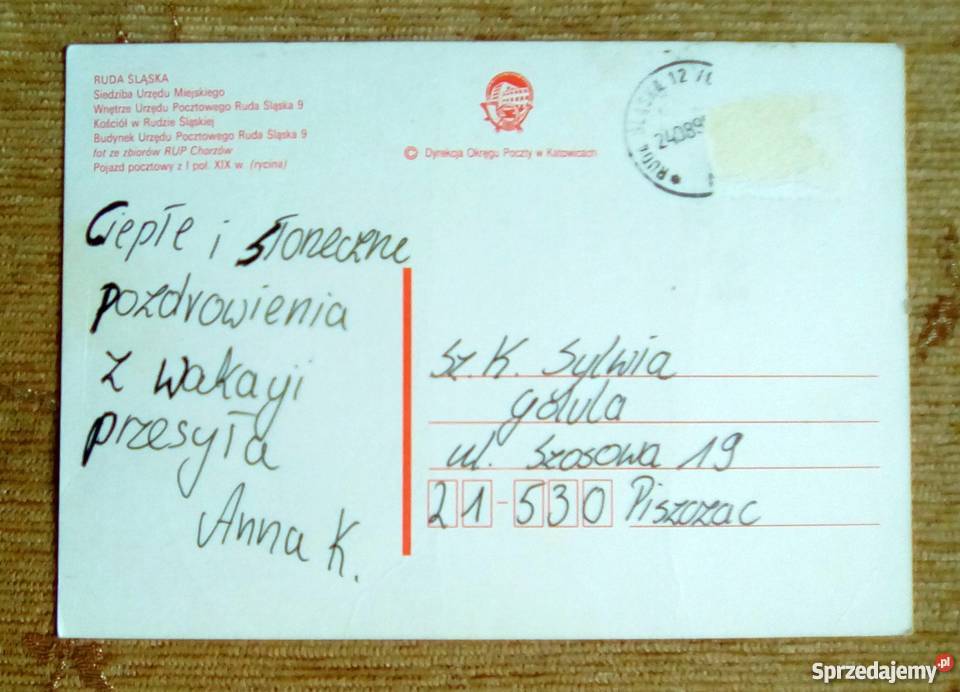 RUDA ŚLĄSKA M IN POJAZD POCZTOWY Z XIX WIEKU Piszczac