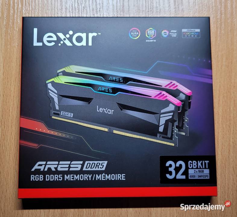 RAM Lexar ARES RGB DDR5 32GB 6000MHz CL30 NOWY Pojemność 32GB zachodniopomorskie Szczecin