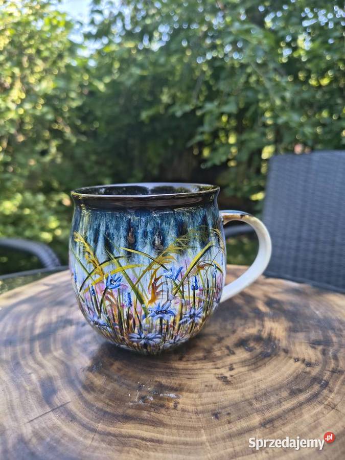 Kubek porcelanowy ręcznie malowany prezent Mrągowo sprzedam