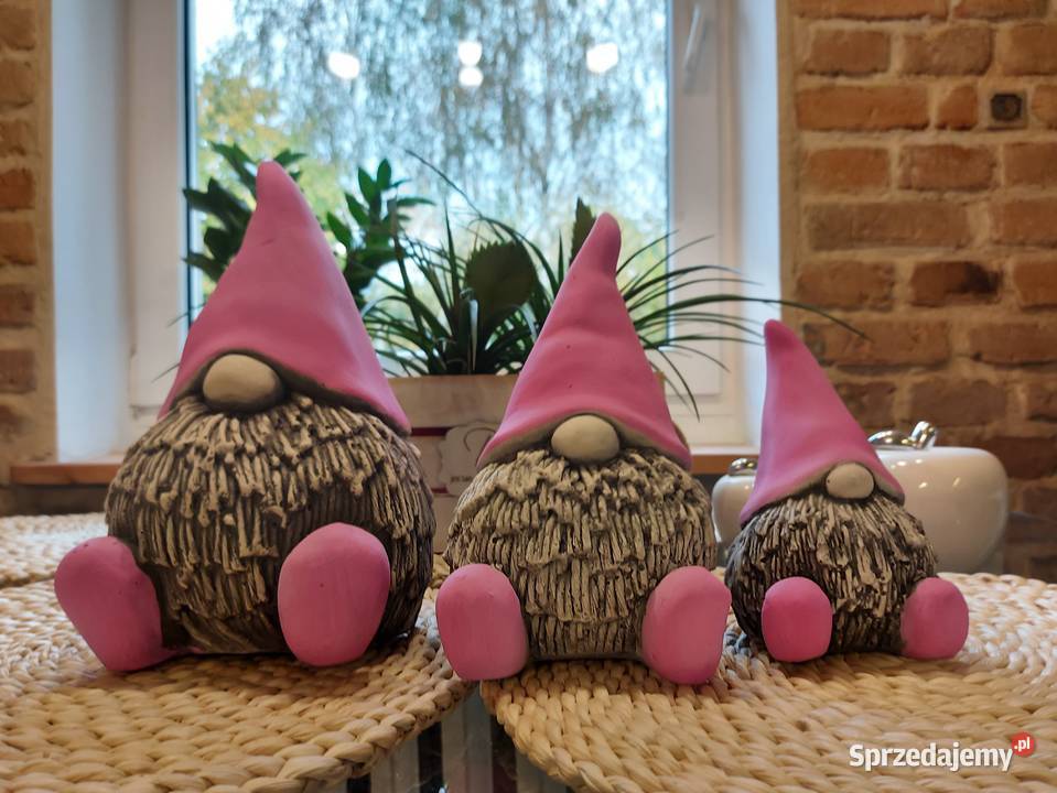 komplet krasnali brodacze gipsowe gnom komplet 3 dolnośląskie Wrocław