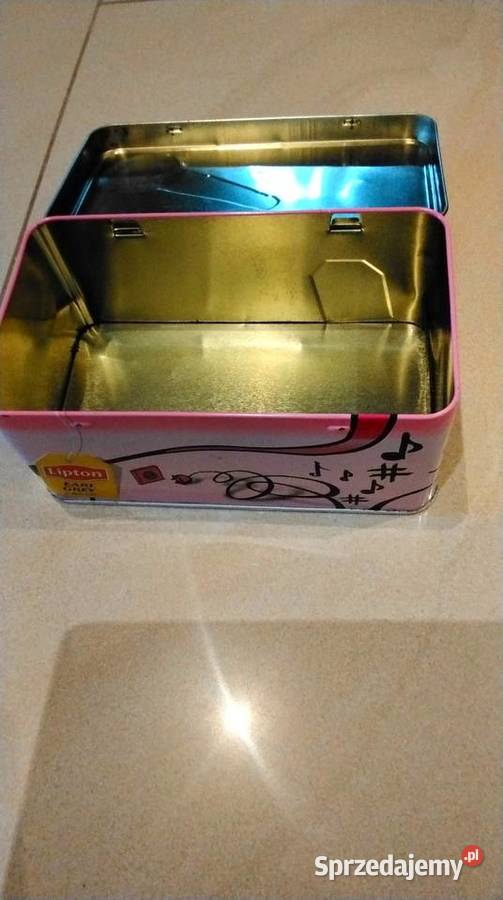 Puszka Metalowa Kolekcjonerska Lipton z Podpisem lubuskie