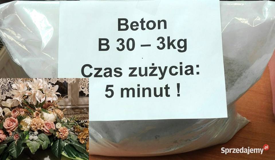 Beton B30 do stroików florystów lepszy niż gips Lublin sprzedam