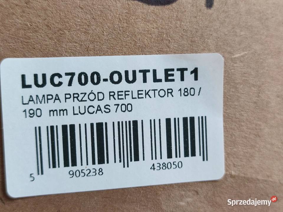 LAMPA PRZÓD REFLEKTOR 180 190mm LUCAS 700