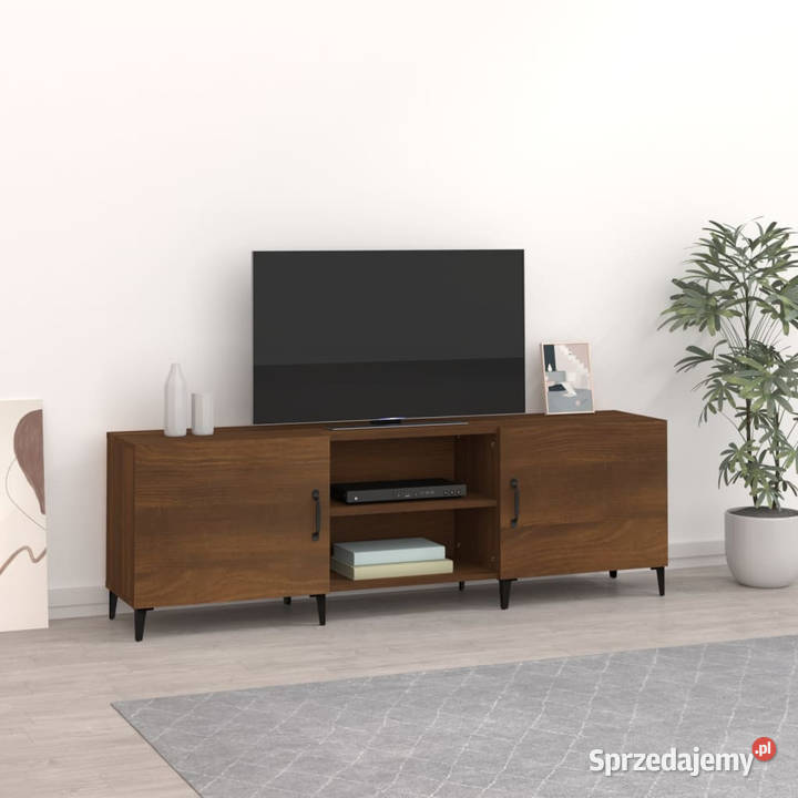 Szafka TV brązowy dąb 150x30x50 materiał Warszawa