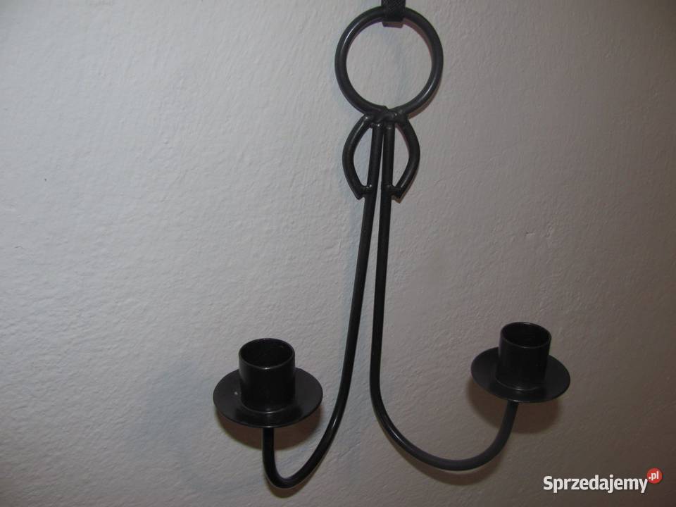 świecznik metalowy na dwie świeczki do Zamość