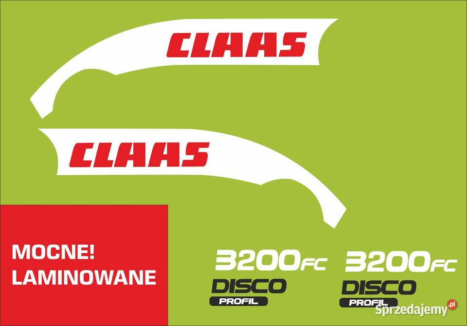 Naklejki claas 3200fc laminowane trwałe Bydgoszcz