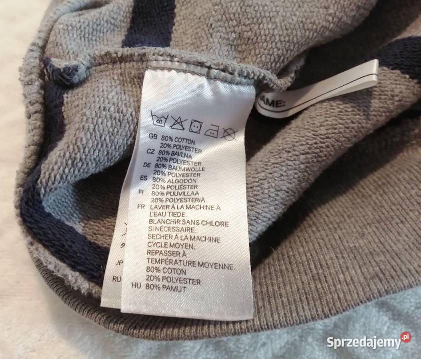 Bluza z kapturem długi rękaw kangurka HM 110116 Rozmiar 110 Czeladź sprzedam
