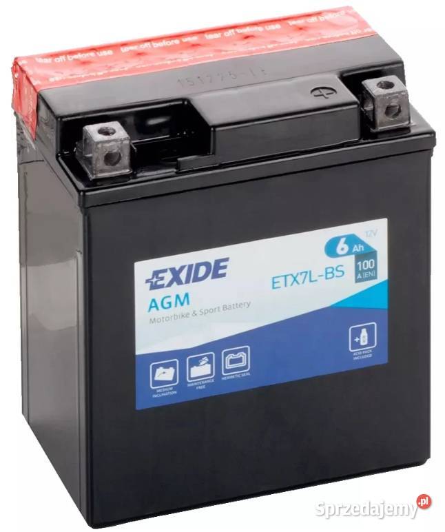 Akumulator motocyklowy EXIDE ETX7LBS YTX7LBS 12V Siedlce