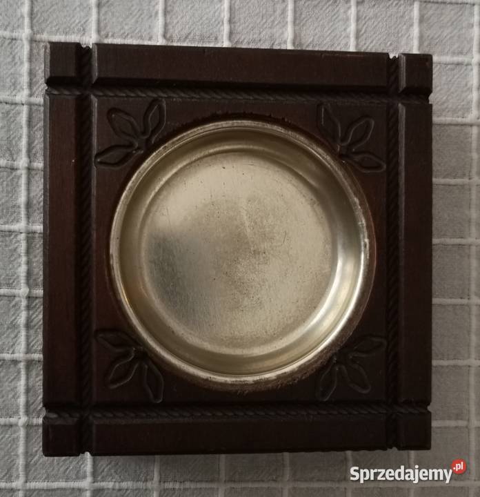 Drewniana popielniczka z czasów PRL Katowice