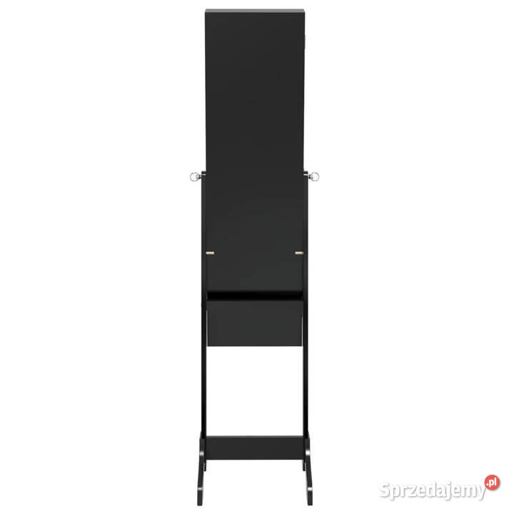 Lustro stojące z LED czarne 34x37x146 WM351767