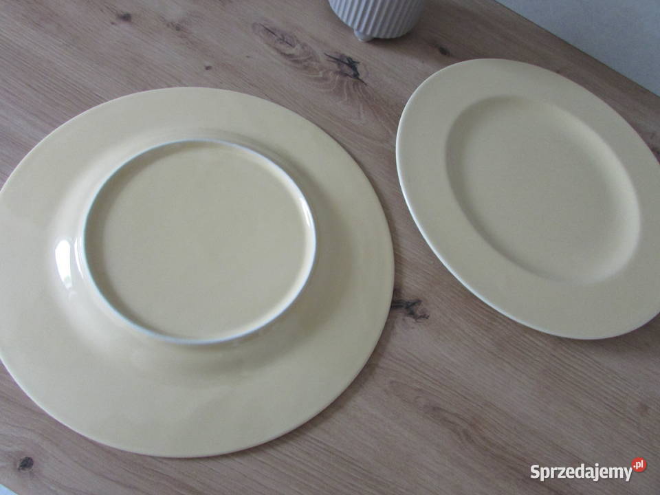 zestaw obiadowy talerze 4 żółte Kraków sprzedam