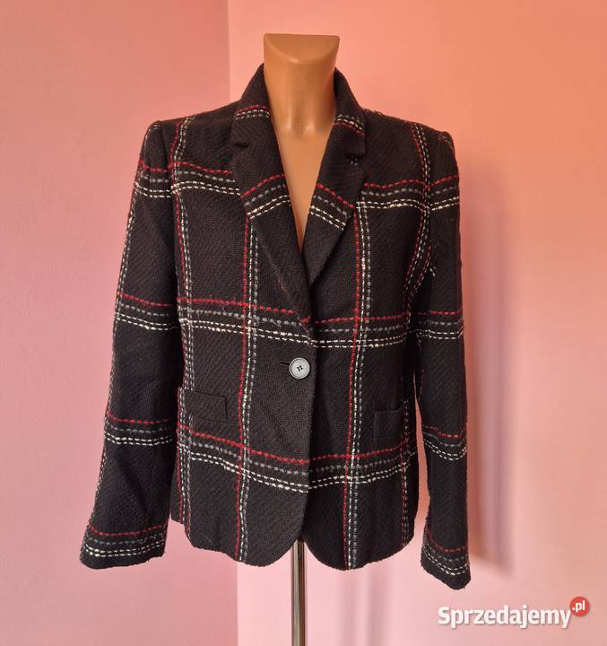 Żakiet damski duża krata 42 Brzesko