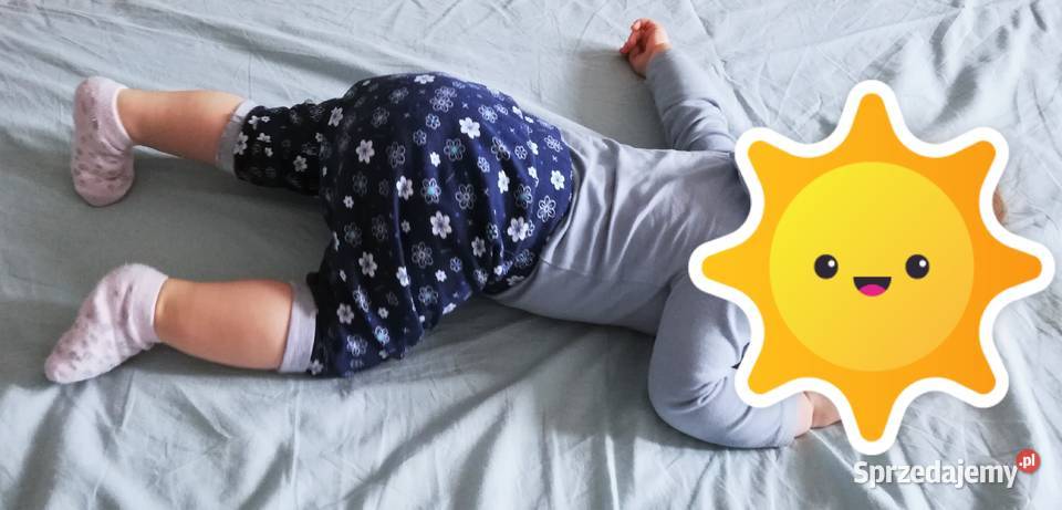 Spodnie letnie hamerki baggy kokardka Handmade dziewczynka Katowice