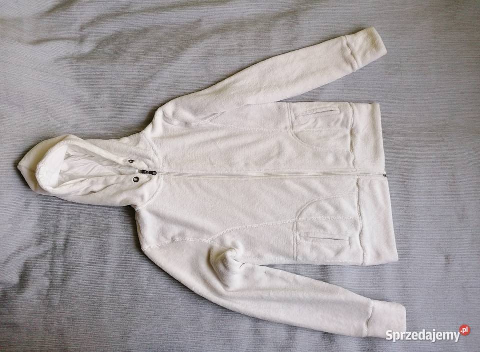 BIAŁA BLUZA Z KAPTUREM HALENS R 3638 długi Moda i Styl Łódź