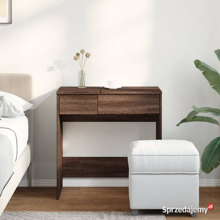 Toaletka z lustrem brązowy dąb 73x465x120
