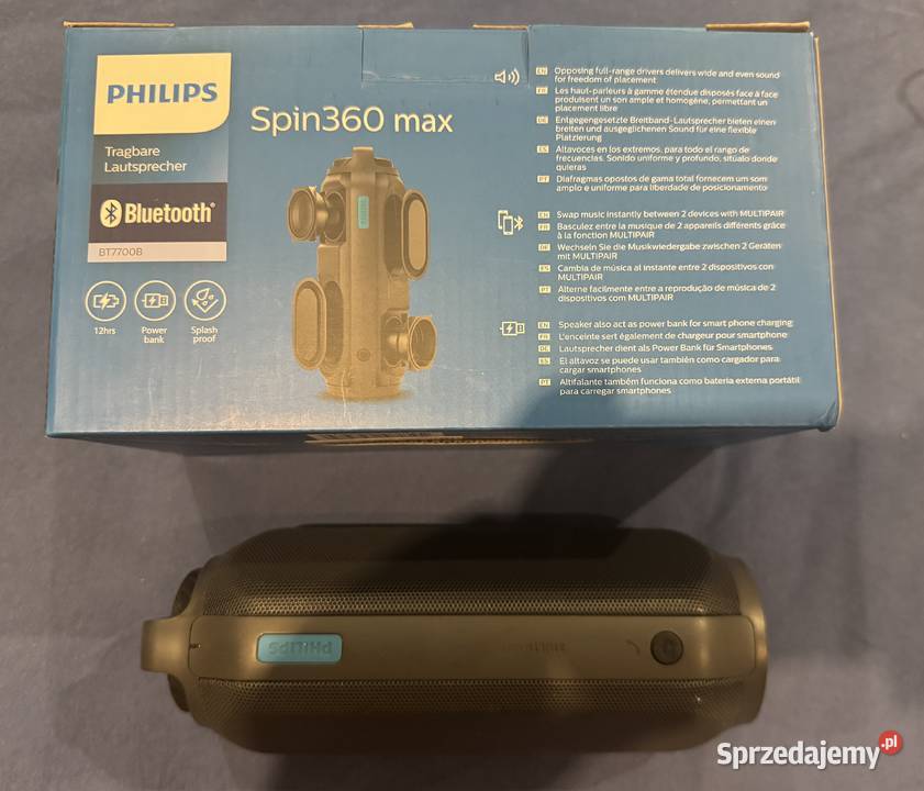 Głośnik Bluetooth Philips BT6700B Spin360 Słuchawki i głośniki Dąbrowa Górnicza