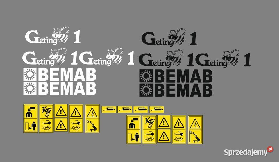 Naklejki bemab geting super mocne zestaw Bydgoszcz