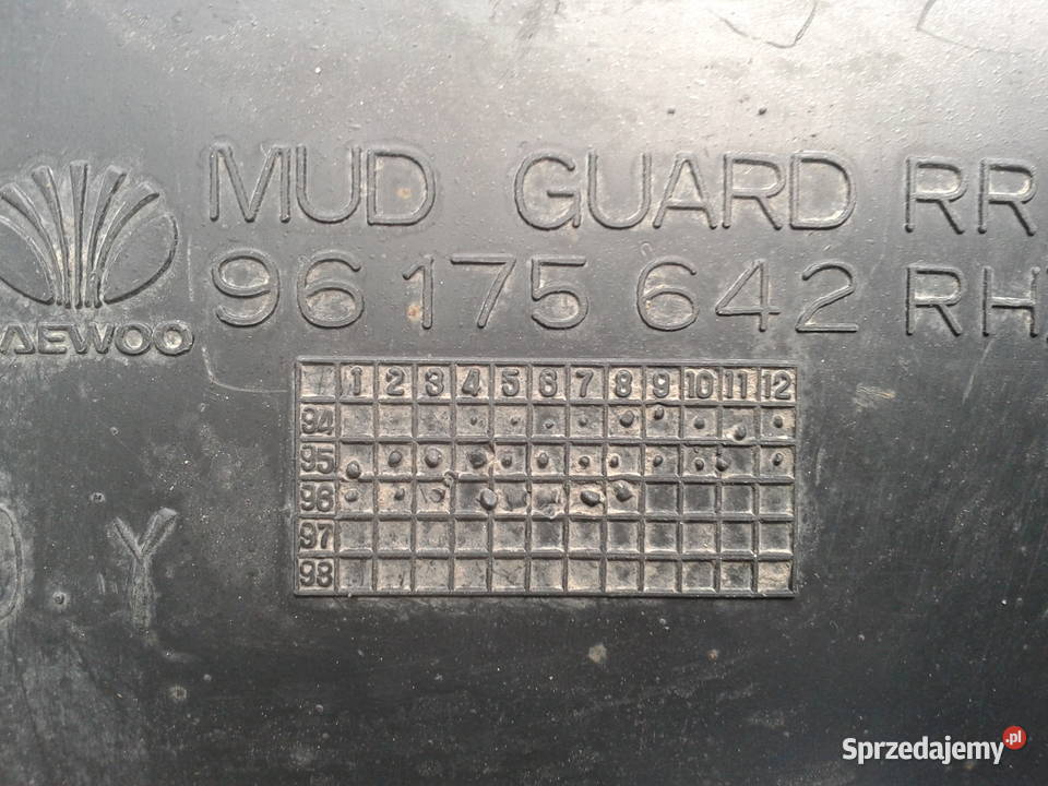 CHLAPACZ TYLNY PRAWY DAEWOO OE 96175642 NEXIA lubelskie Chełm sprzedam