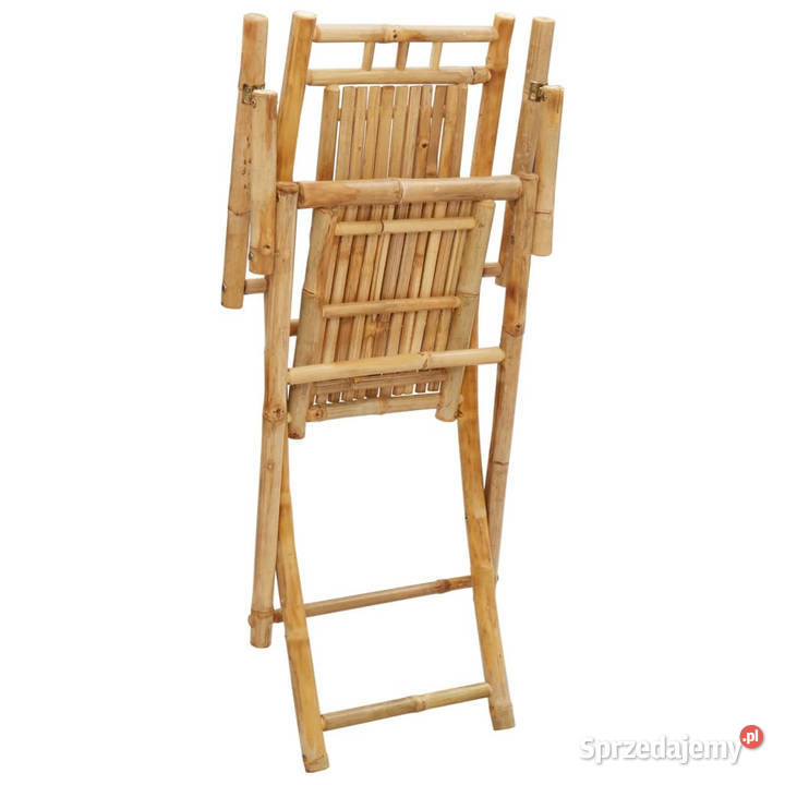 Składane krzesła ogrodowe 2 53x66x99 bambusowe Krzesła ogrodowe