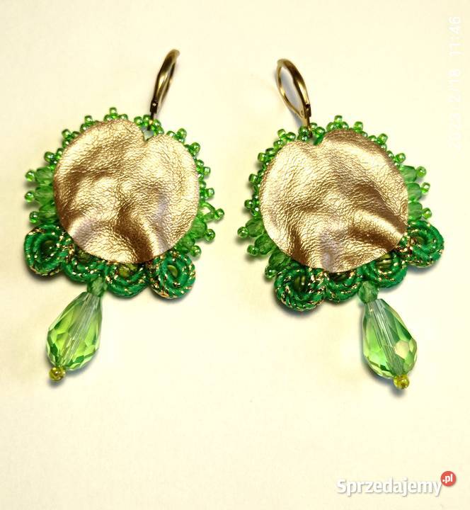 KOLCZYKI Z KRYSZTAŁKAMI I TAŚMĄ CYRKONIOWĄ Warszawa