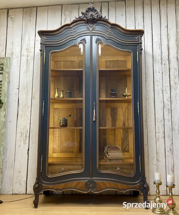 BIBLIOTEKA witryna antracyt Louis XV Francja Poznań