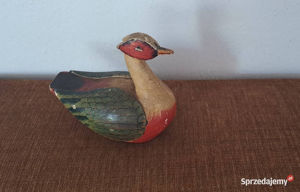 drewniana kaczka figurka vintage Rękodzieło Warszawa