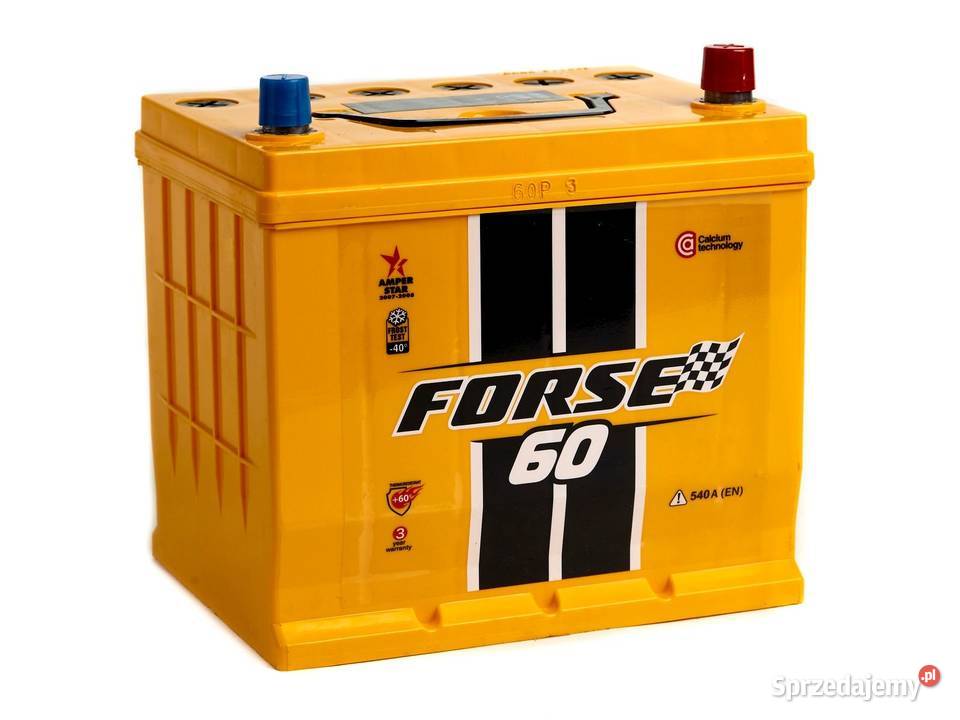 Akumulator FORSE 60Ah 540A EN Japan PRAWY PLUS Lublin sprzedam