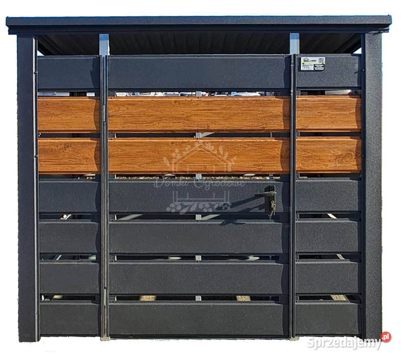 Wiata śmietnikowa 15x07m Antracyt jasny orzech małopolskie Kraków