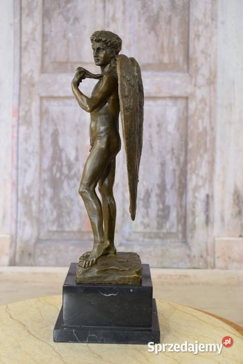 Dawid ze Skrzydłami Anioł Akt Rzeźba z Brązu Kraków