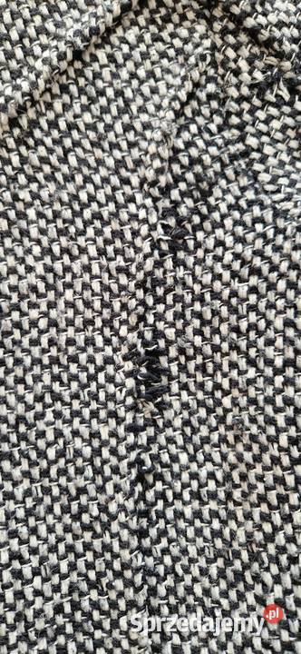 płaszcz zimowy 40 L białoczarny melanż Odzież damska Kraków