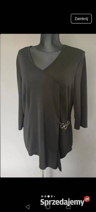 Bluzka czarna krótki rękaw oversize dekold w Krosno