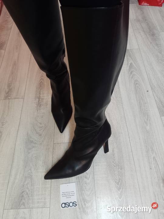 44 ASOS Design Czarne Kozaki wieczorowe na Kraków sprzedam