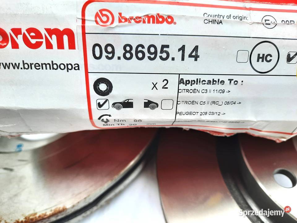 Brembo 09869514 Tarcza hamulcowa Gaszowice