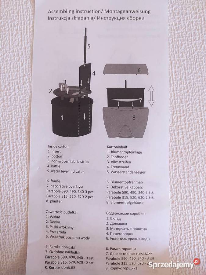 Doniczka Parabole 590wystrój wnętrz ozdobne Ropczyce