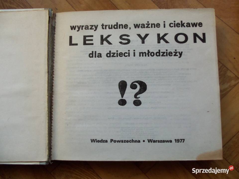 Leksykon dzieci i młodzieży wyrazy trudne opolskie Głuchołazy