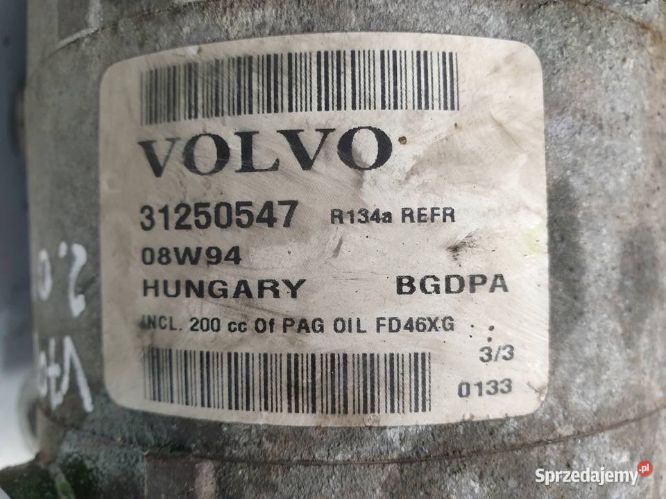 SPRĘŻARKA KLIMATYZACJI Volvo S40 II V50 20 16V osobowe Kompresory klimatyzacji Chełm